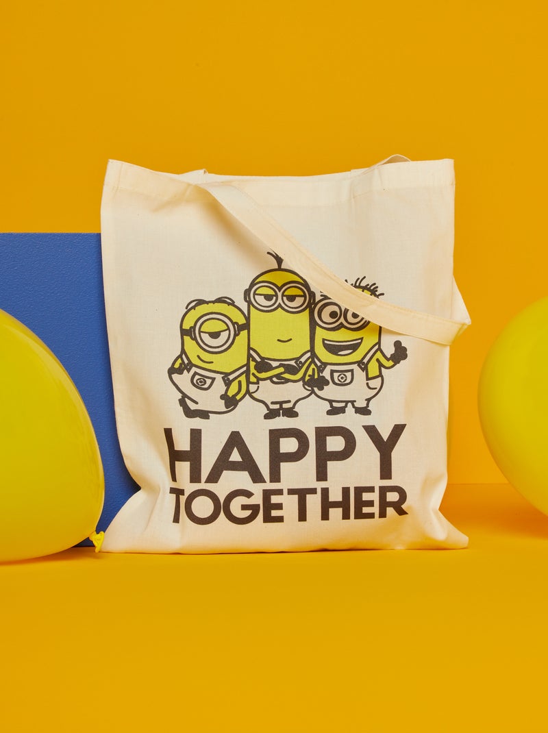 Stoffen totebag 'The Minions' WIT - Kiabi