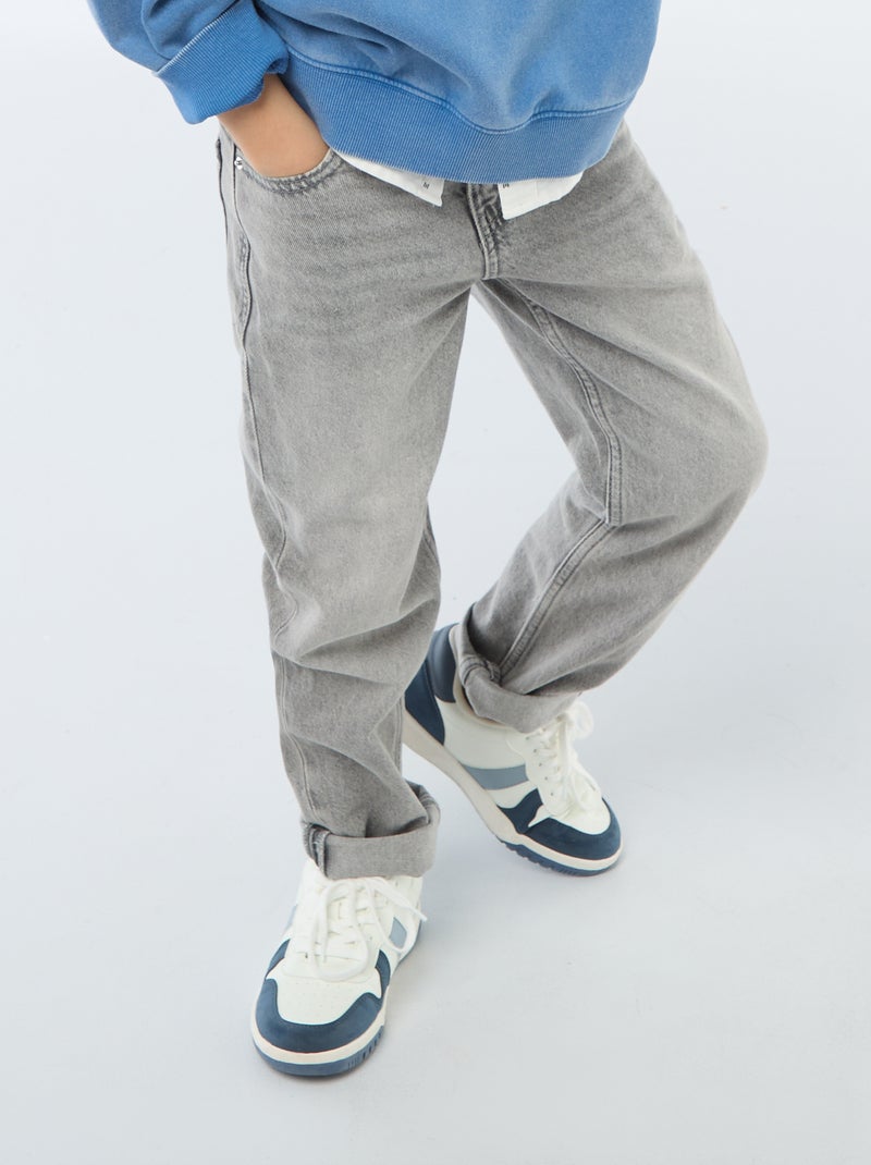 Straight-fit 5-pocketjeans Grijs - Kiabi