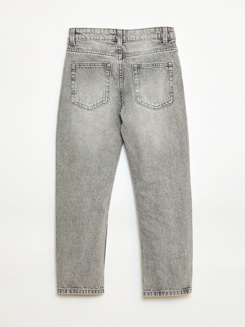 Straight-fit 5-pocketjeans Grijs - Kiabi