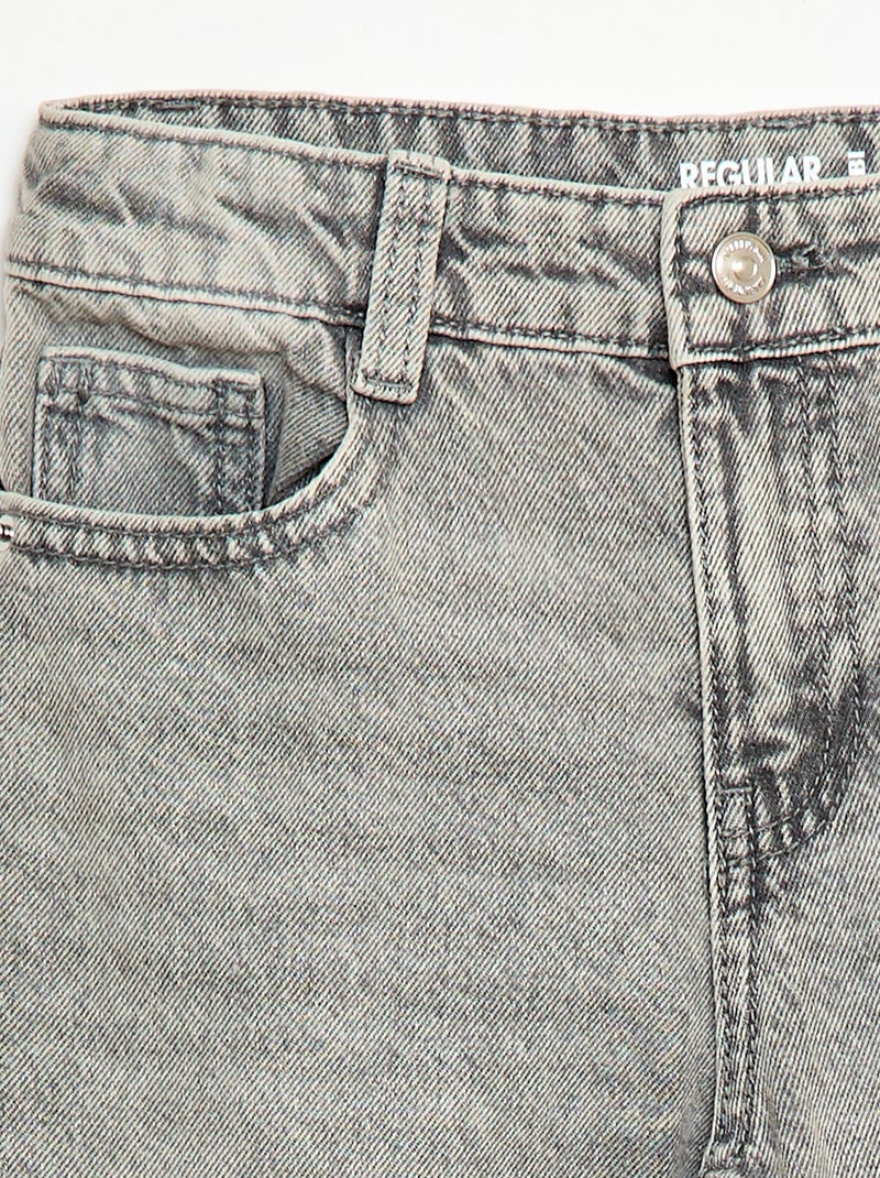 Straight-fit 5-pocketjeans Grijs - Kiabi