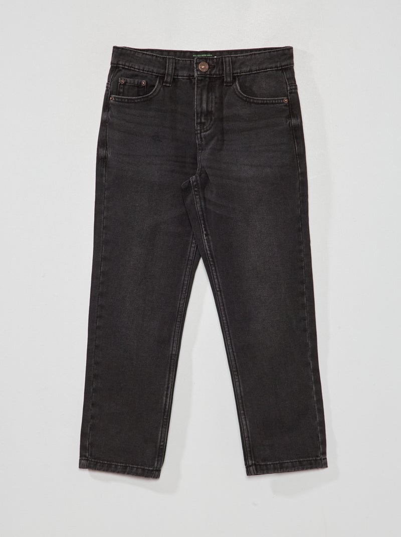 Straight-fit 5-pocketjeans ZWART - Kiabi