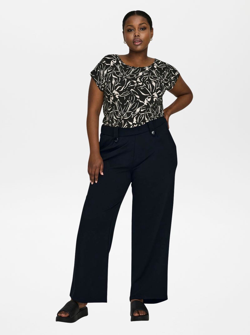 Straight-fit broek 'Only Carmakoma' ZWART - Kiabi