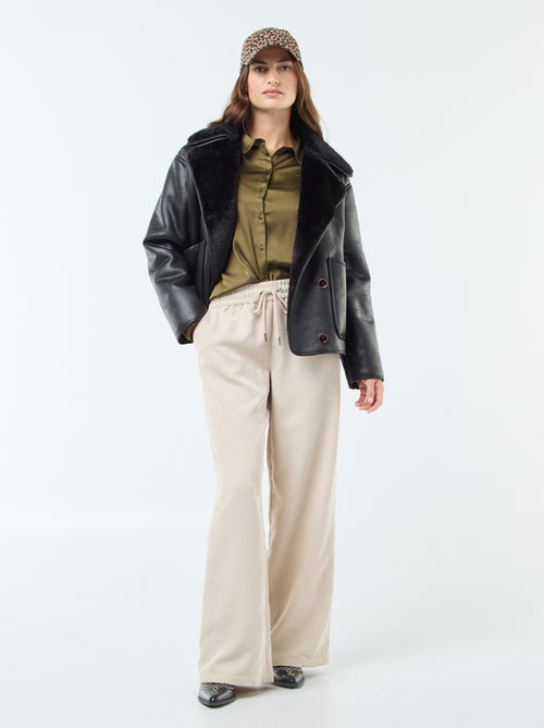 Straight-fit broek van velours 'JDY' - Kiabi