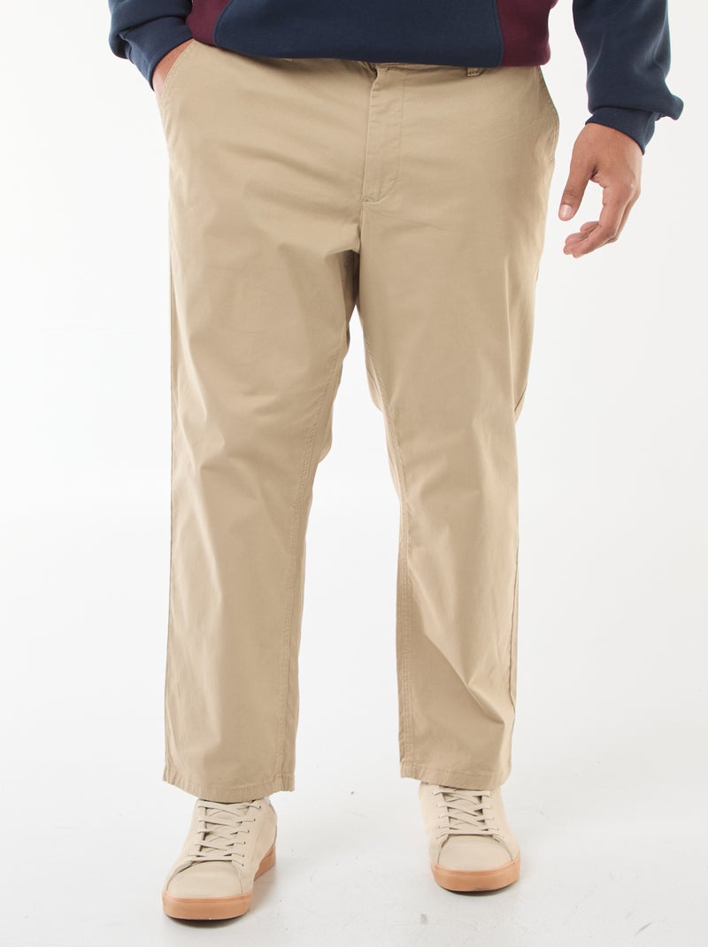 Straight-fit chino broek - L30 Biege - Kiabi