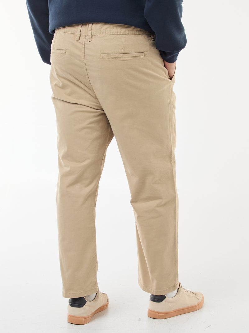 Straight-fit chino broek - L30 Biege - Kiabi