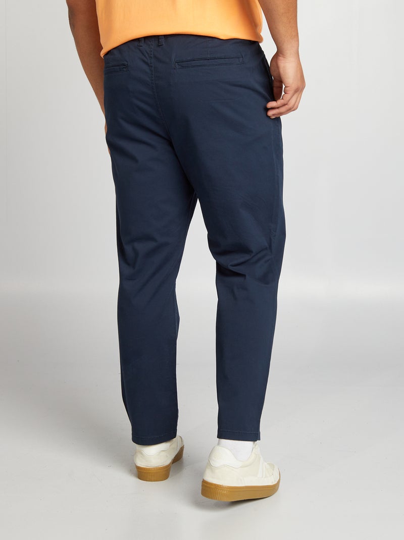 Straight-fit chino broek - L30 BLAUW - Kiabi