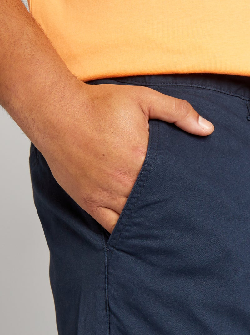 Straight-fit chino broek - L30 BLAUW - Kiabi