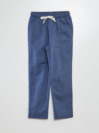 Straight-fit, chino broek met koordje