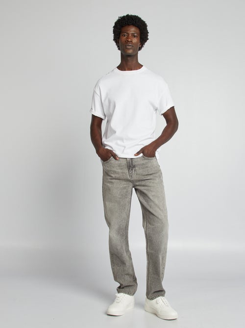 Straight-fit denim broek met 5 zakken - Kiabi