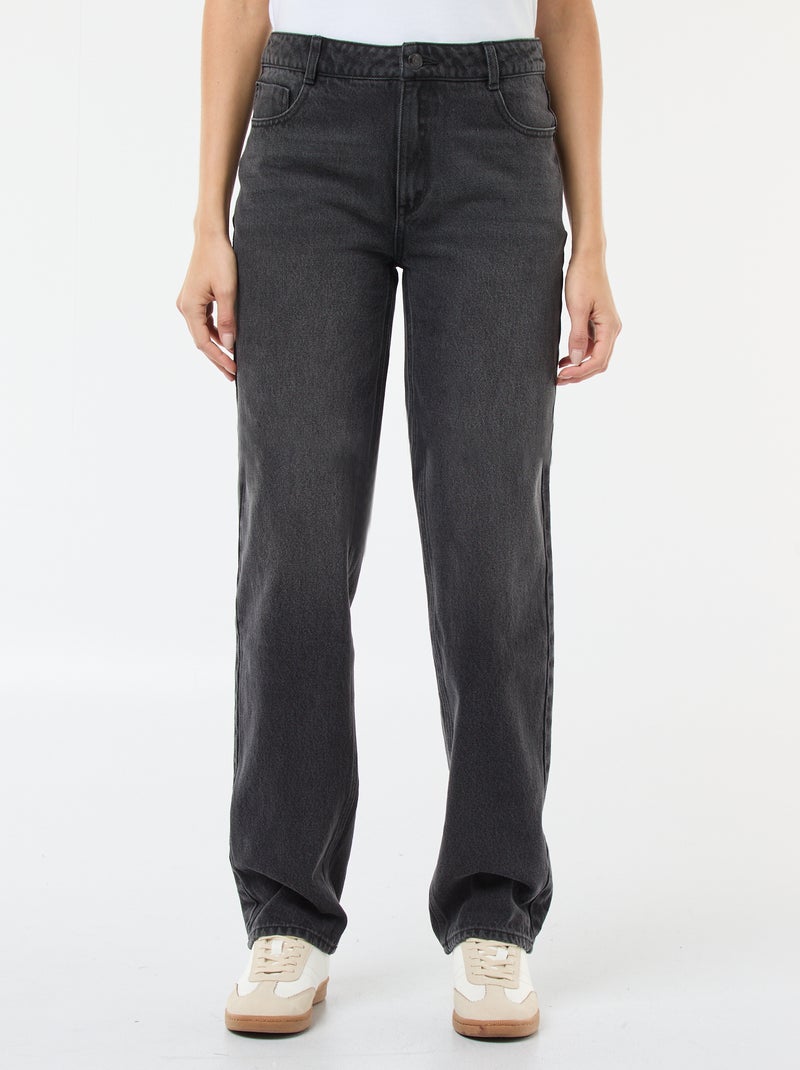 Straight fit jeans - L28 Zwart - Kiabi