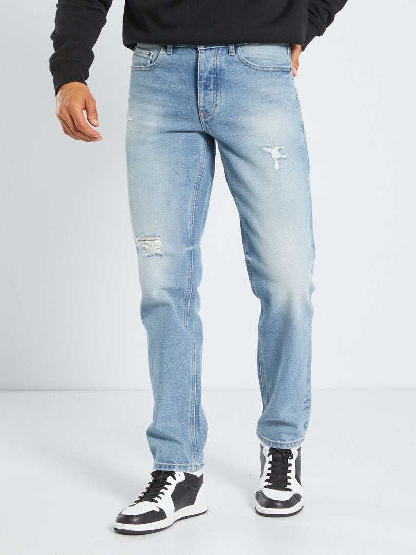 Straight-fit jeans L32 BLAUW - Kiabi