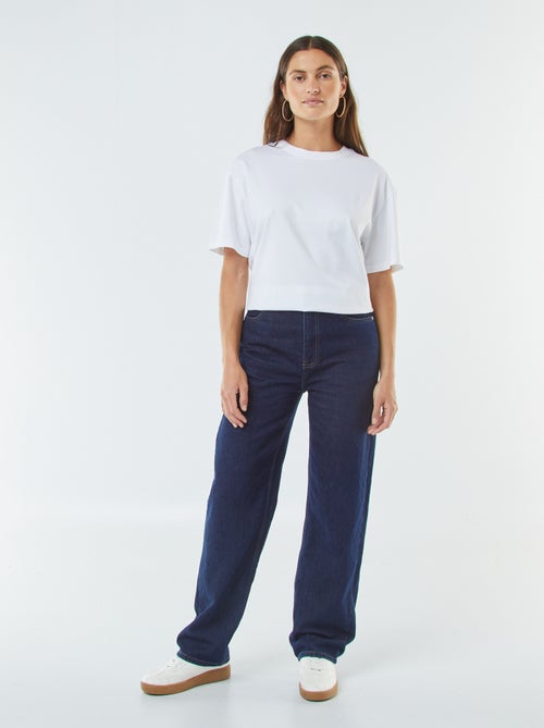 Straight-fit jeans met hoge taille - Kiabi