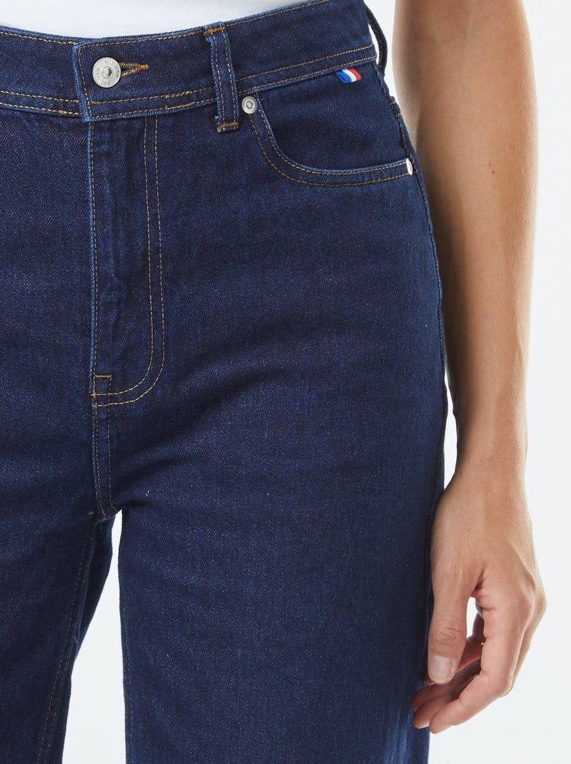 Straight-fit jeans met hoge taille Blauw - Kiabi