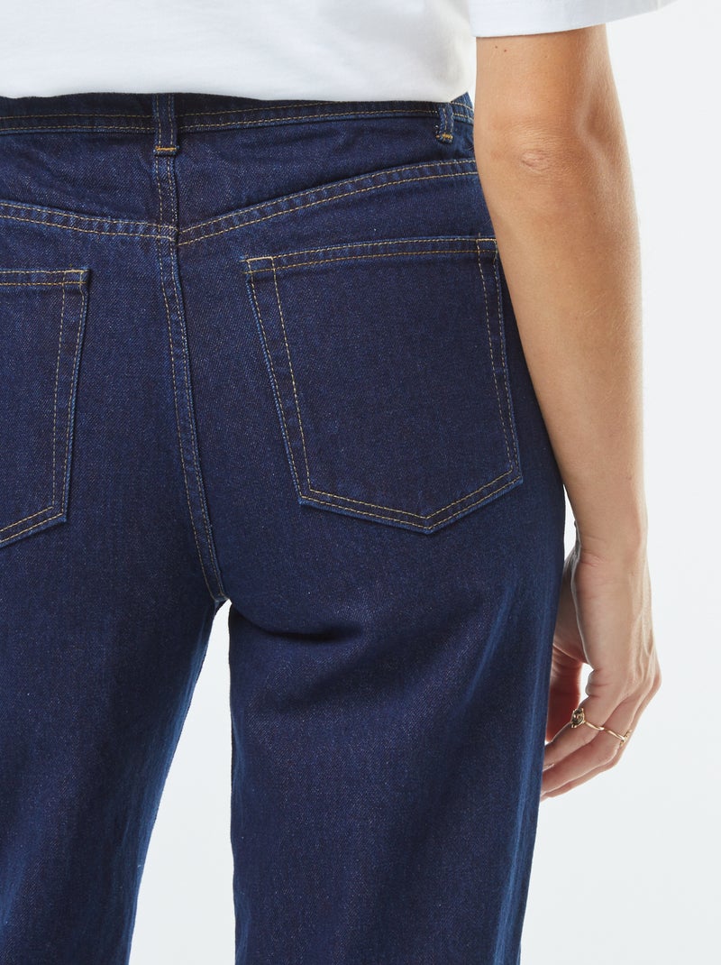 Straight-fit jeans met hoge taille Blauw - Kiabi