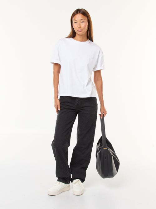 Straight-fit jeans met hoge taille - Kiabi