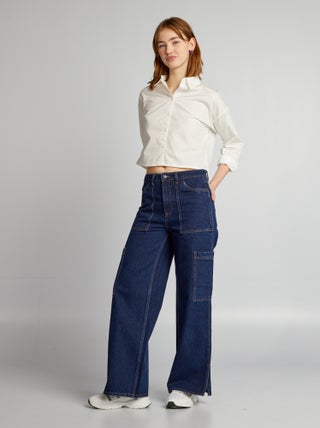 Straight-fit jeans met zakken