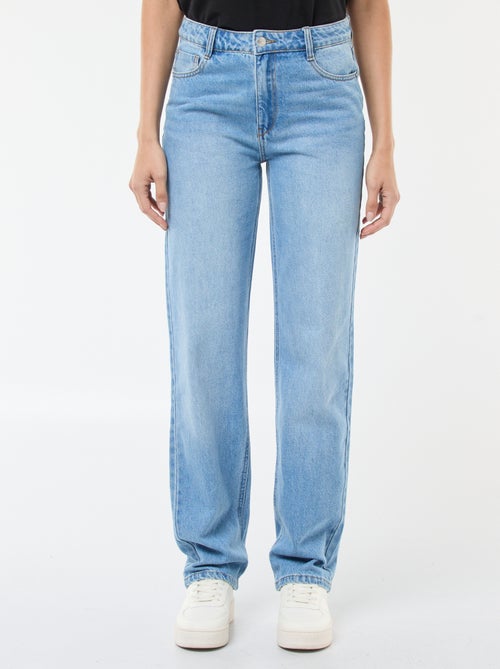 Straight-fit jeans / recht model met hoge taille - L32 - Kiabi