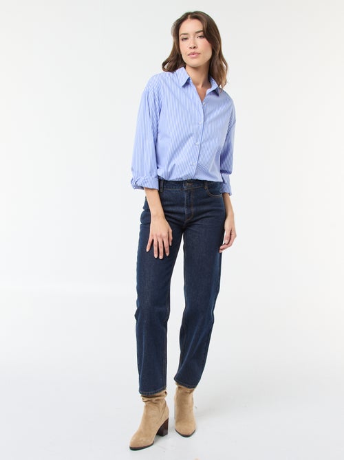 Straight-fit jeans / recht model met hoge taille - L32 - Kiabi