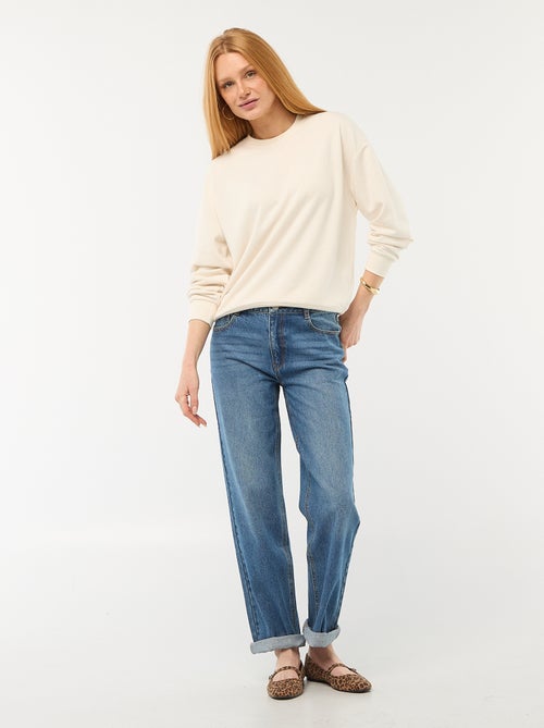 Straight-fit jeans / recht model met hoge taille - L32 - Kiabi