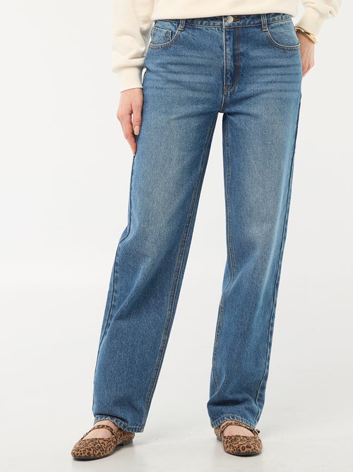Straight-fit jeans / recht model met hoge taille - L32 - Kiabi