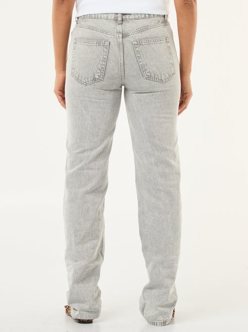 Straight-fit jeans / recht model met hoge taille - L32 - Kiabi