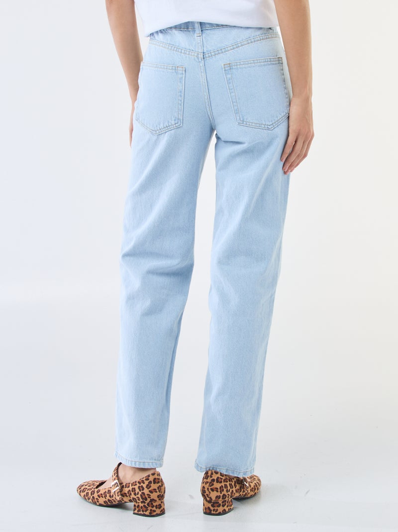 Straight-fit jeans van katoenen spijkerstof Blauw - Kiabi