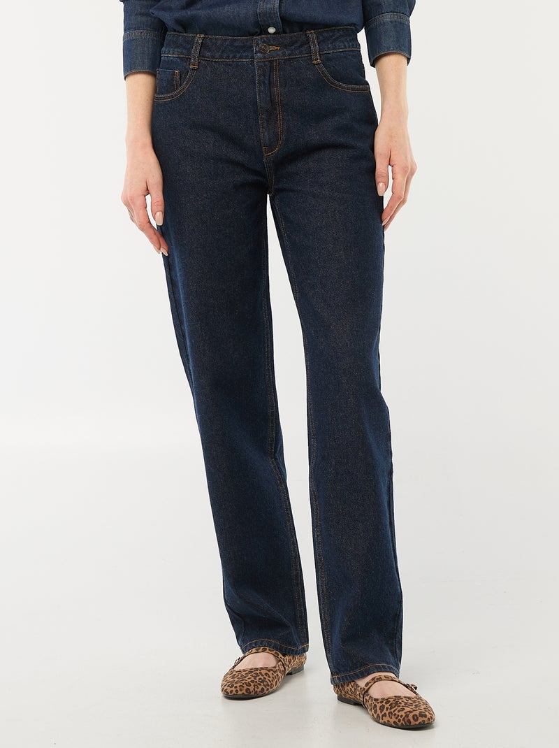 Straight-fit jeans van katoenen spijkerstof Blauw - Kiabi