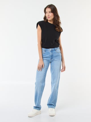 Straight-fit jeans van katoenen spijkerstof
