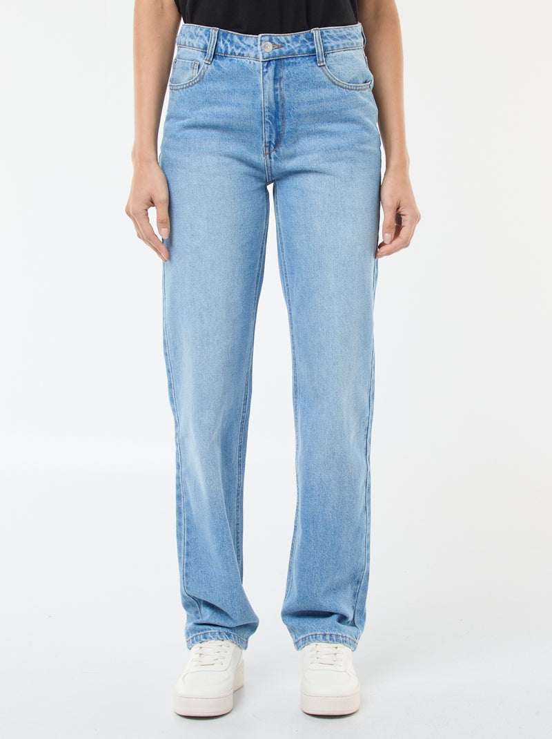 Straight-fit jeans van katoenen spijkerstof Blauw - Kiabi