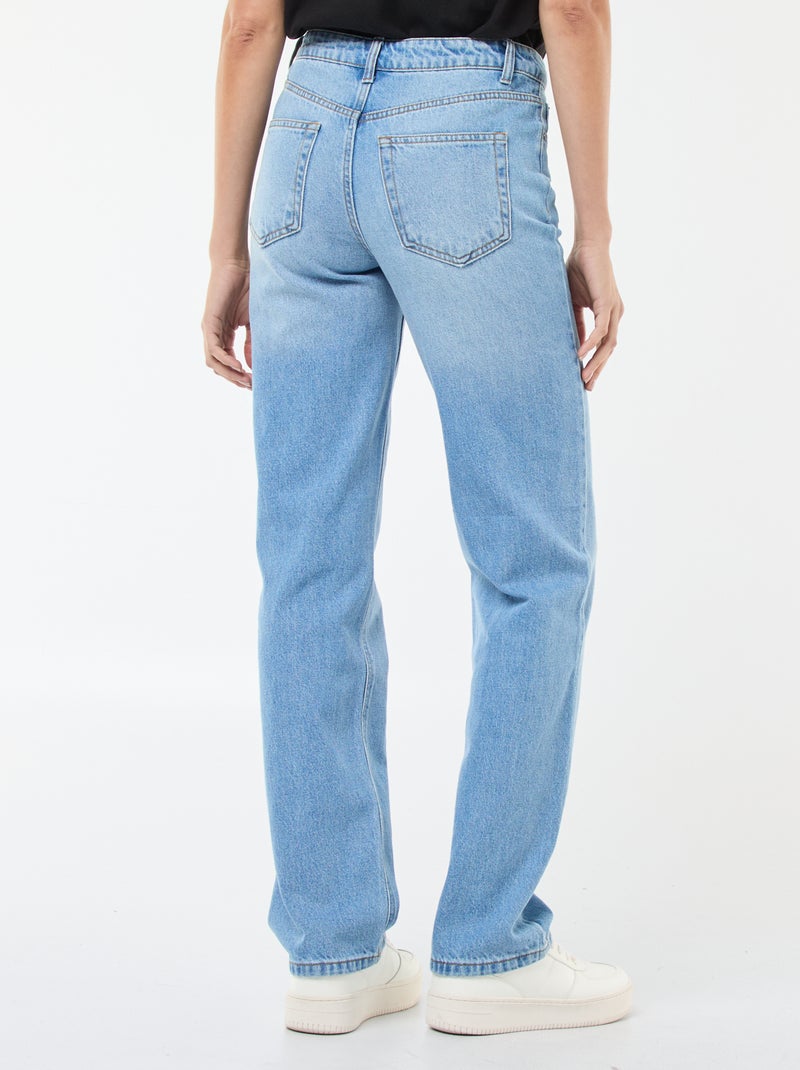 Straight-fit jeans van katoenen spijkerstof Blauw - Kiabi