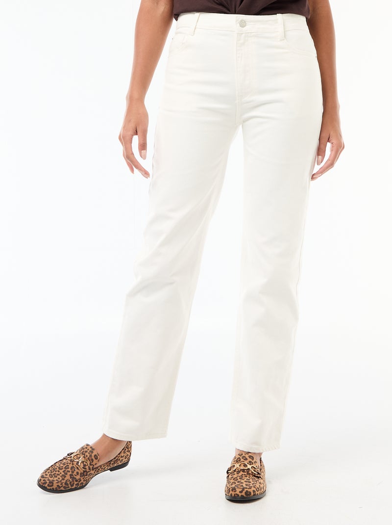 Straight-fit jeans van katoenen spijkerstof Wit - Kiabi
