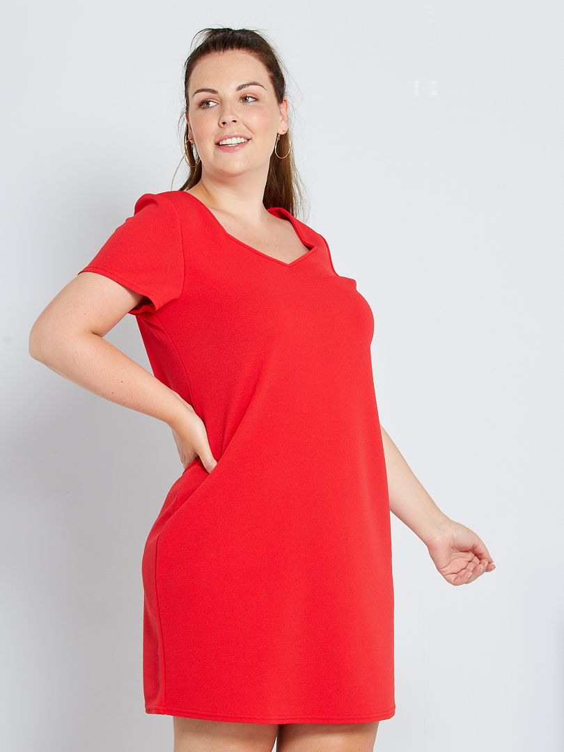 Straight-fit jurk rood - Kiabi