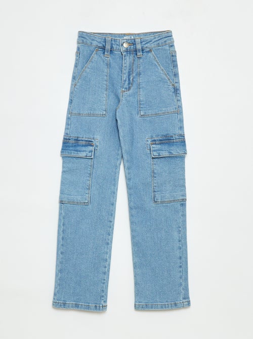 Strakke broek met zak met klepje, een bijzonder comfortabel model - Kiabi