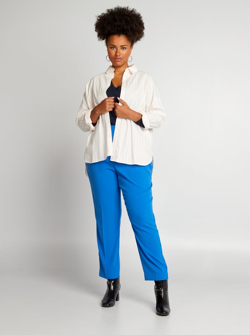 Strakke kostuumbroek BLAUW - Kiabi