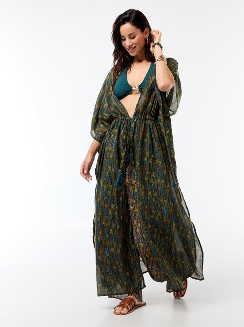 Strandjurk met print, lange snit - Kiabi