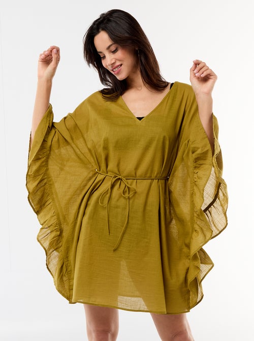 Strandjurk met volants aan de armsgaten - Kiabi