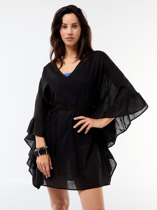 Strandjurk met volants aan de armsgaten - Kiabi