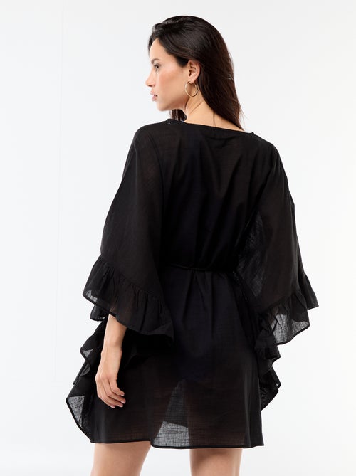 Strandjurk met volants aan de armsgaten - Kiabi