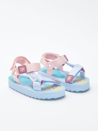 Strandsandalen met drie klittenbanden