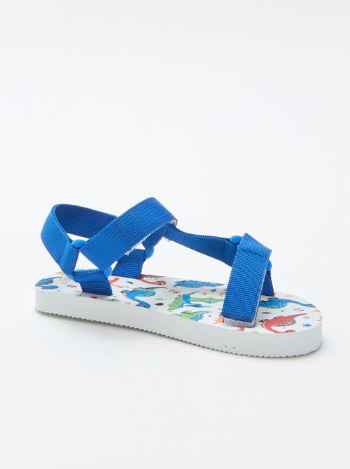 Strandsandalen met textielen bandjes - Kiabi