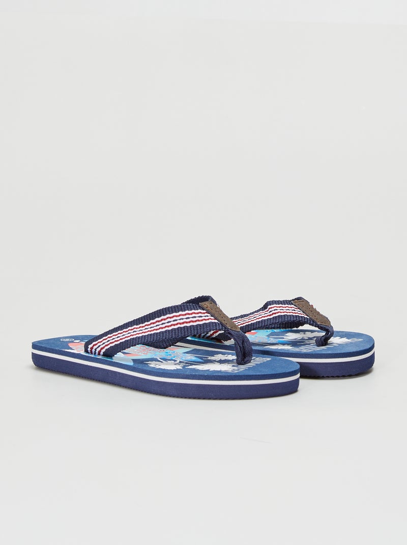 Strandslippers 'summer time' BLAUW - Kiabi
