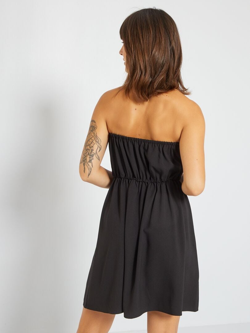 Strapless jurk zwart - Kiabi