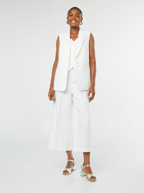 Strapless top met knopen - Kiabi