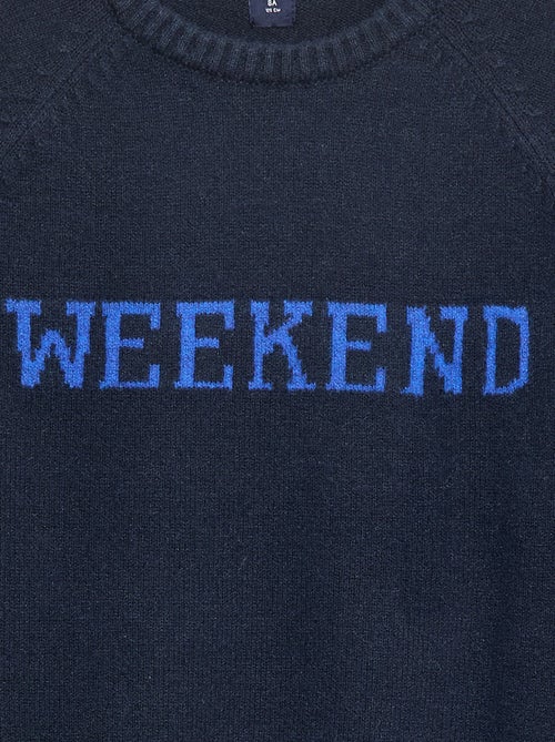 Streelzachte trui met opschrift - Kiabi