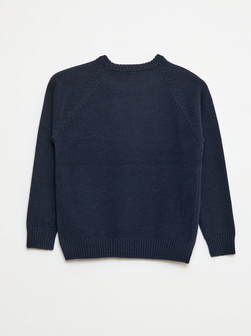 Streelzachte trui met opschrift - Kiabi