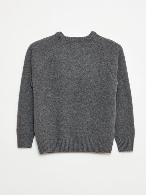 Streelzachte trui met opschrift - Kiabi