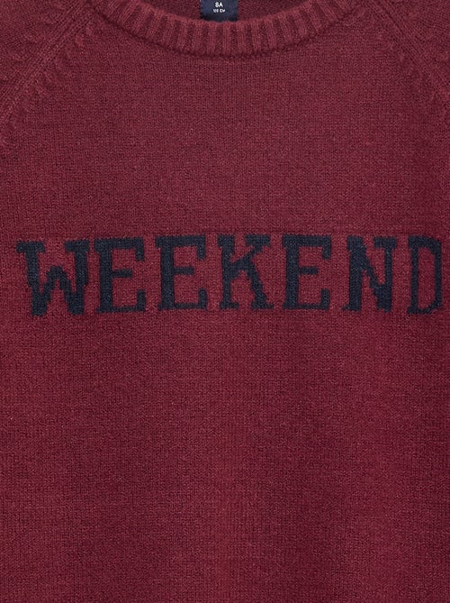 Streelzachte trui met opschrift - Kiabi