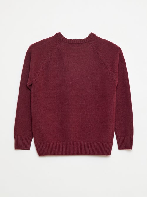 Streelzachte trui met opschrift - Kiabi