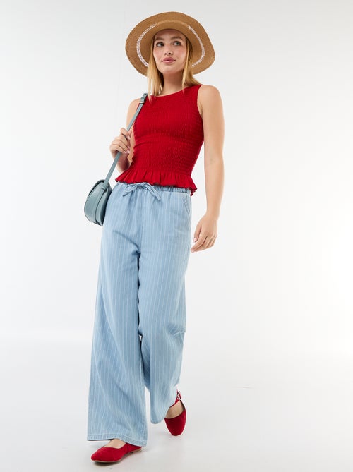 Stretch mouwloze T-shirt - Kiabi