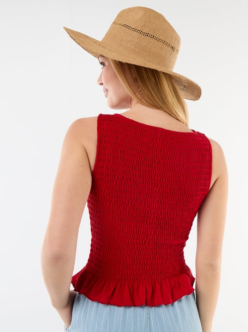 Stretch mouwloze T-shirt - Kiabi